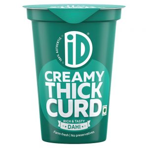 iD Natural Thick Curd 400 g (Cup)