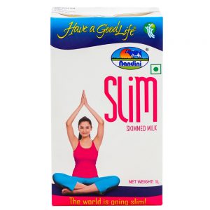 Nandini Slim Skimmed Long Life Milk 1 L (Tetra Pak)