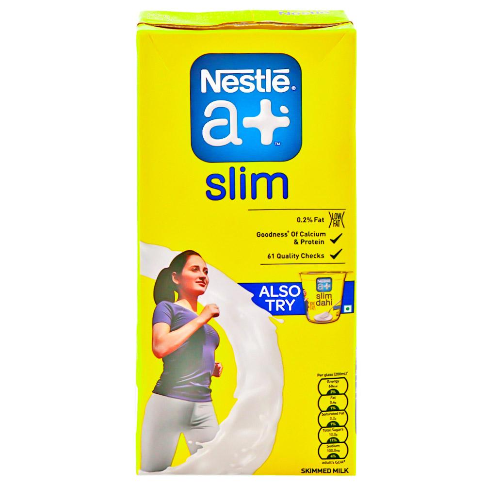Nestle A+ Slim Skimmed Long Life Milk 1 L (Tetra Pak) Basket Hunt