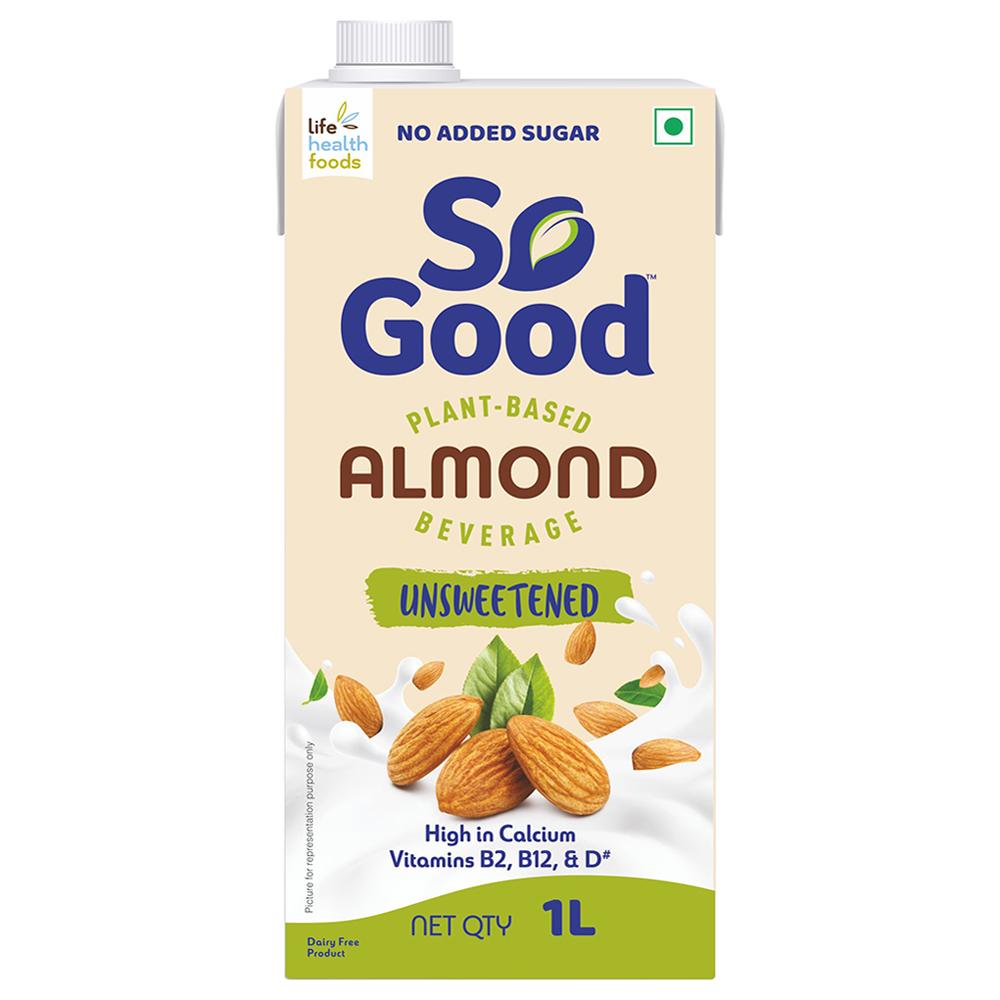 So Good Natural Unsweetened Almond Fresh Milk 1 L (Tetra Pak)