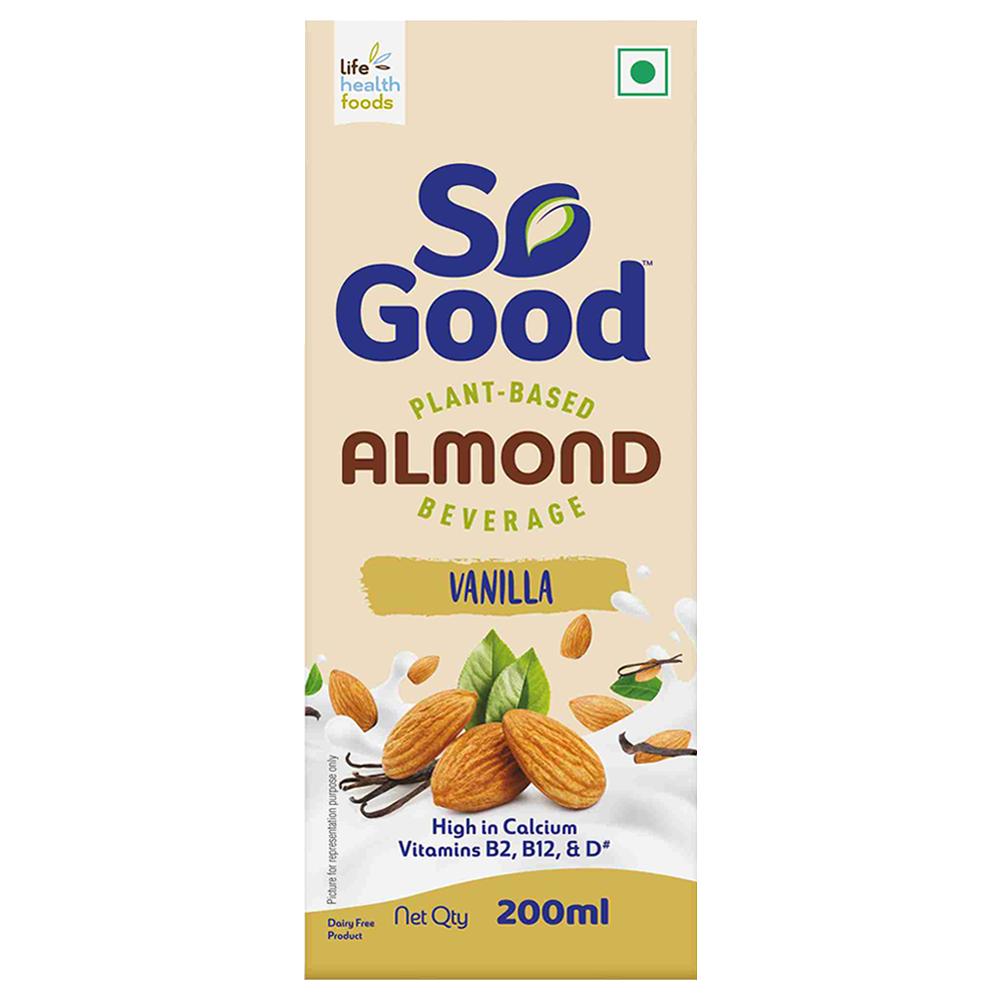 So Good Vanilla Flavoured Almond Fresh Milk 200 ml (Tetra Pak)