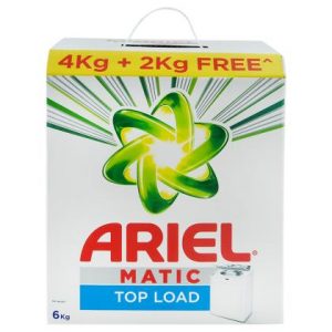 Ariel Matic Top Load Detergent Powder 4 kg (Get Extra 2 kg Free)