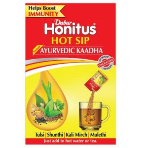 Dabur Honitus Hot Sip Cough & Cold Remedy Ayurvedic Kaadha 4 g (Pack of 7)