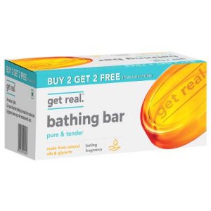 Get Real Pure & Tender Glycerine Bar 125 g (Buy 2 Get 2 Free)
