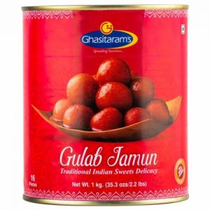 Ghasitaram`s Gulab Jamun 1 Kg (Tin)