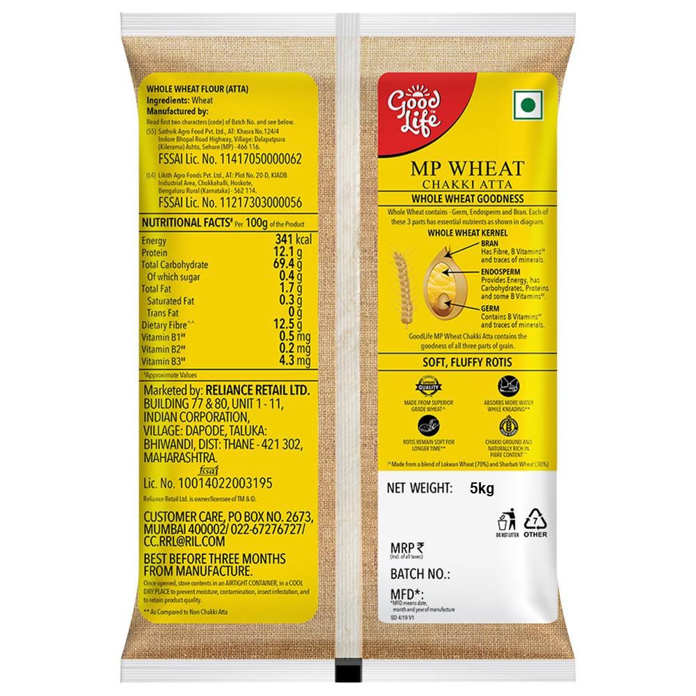 Good Life MP Wheat Chakki Atta 5 kg - Image 2