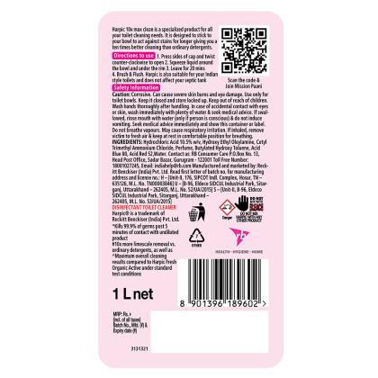 Harpic Power Plus Rose Disinfectant Toilet Cleaner 1 L - Image 10