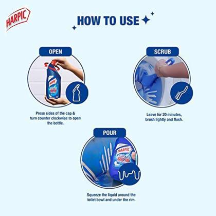 Harpic Power Plus Rose Disinfectant Toilet Cleaner 1 L - Image 8