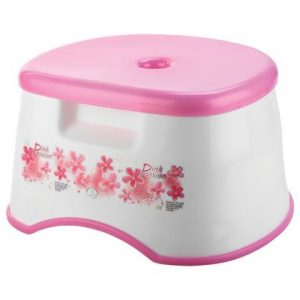 Joyo Pink Printed Super Bath Stool (S)