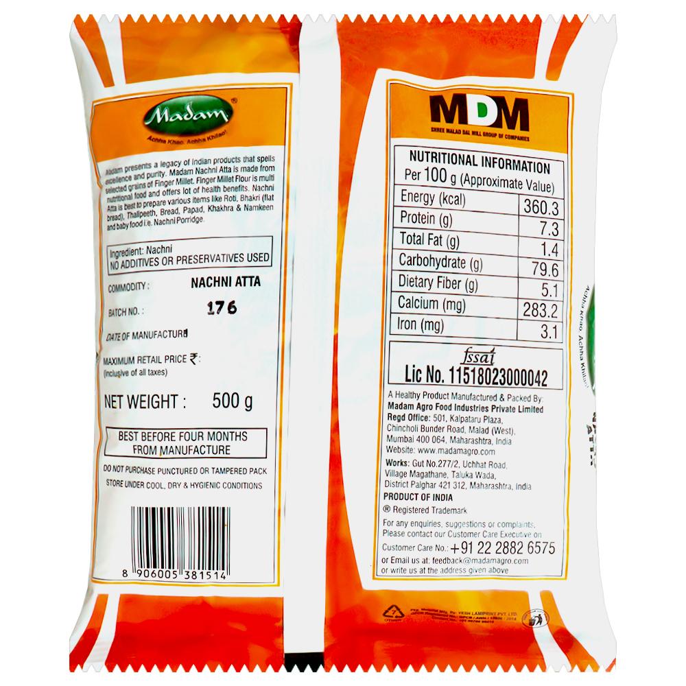 Madam Nachni Millet Flour 500 g - Image 2