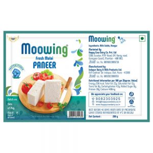 Moowing Fresh Malai Paneer 200 g (Pack)