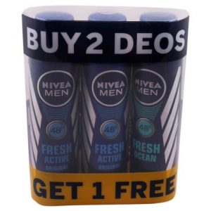 Nivea Men Fresh Active Deodorant 150 ml (Buy 2 Get 1 Free)