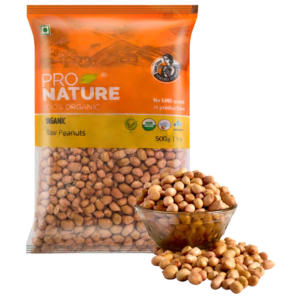Pro Nature Organic Raw Peanuts 500 g - Image 2