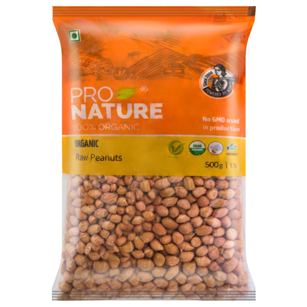 Pro Nature Organic Raw Peanuts 500 g