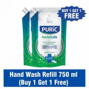 Puric Instasafe Camphor & Neem Germ Protection Handwash 750 ml (Buy 1 Get 1 Free)