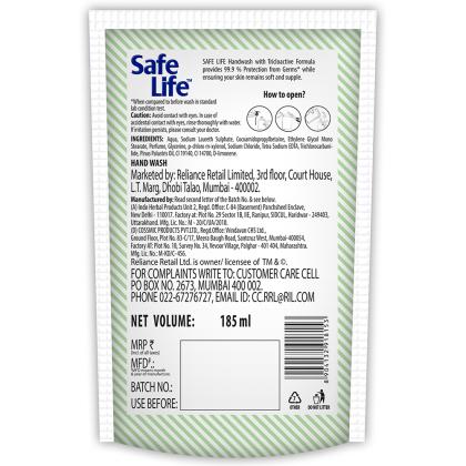 Safe Life Active Clean Hand Wash Refill 185 ml (Pack of 3) - Image 3