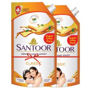 Santoor Classic Gentle Hand Wash 750 ml (Pack of 2)