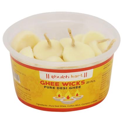 Shubhkart Pure Desi Ghee Wicks 20 pcs