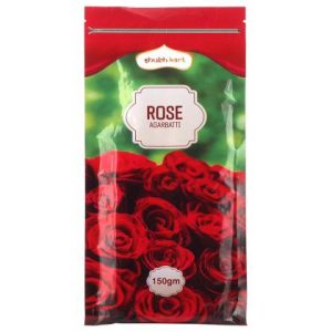 Shubhkart Rose Zipper Pouch Incense Sticks 150 g