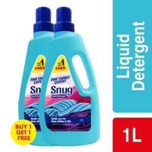 Snug Gentle Care Liquid Detergent 1 L (Buy 1 Get 1 Free)