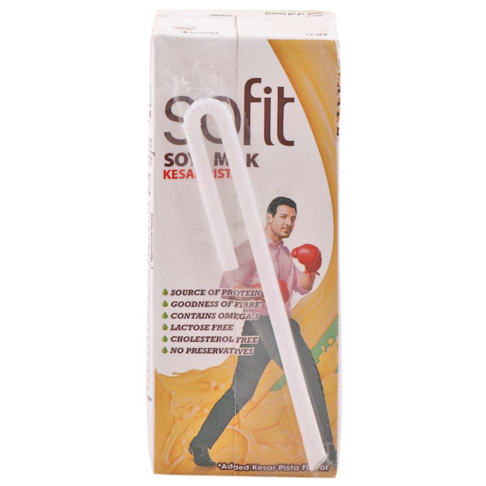 Sofit Kesar Pista Flavoured Soya Milk 200 ml (Tetra Pack) - Image 2