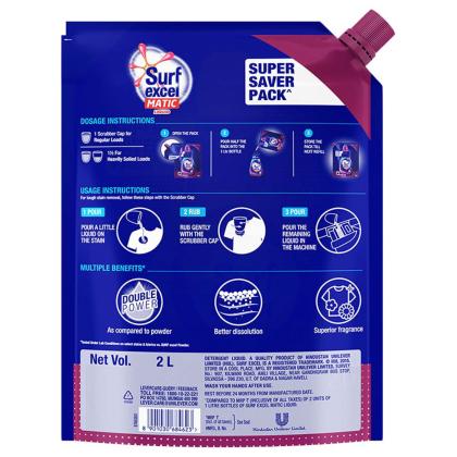 Surf Excel Matic Front Load Liquid Detergent 2 L - Image 7