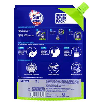 Surf Excel Matic Top Load Liquid Detergent 2 L - Image 7