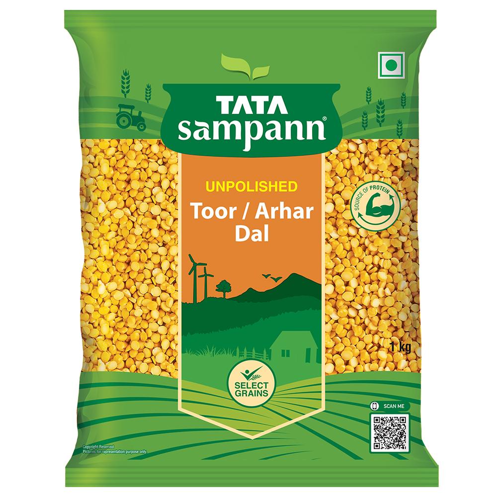 Tata Sampann High Protein Unpolished Tur / Arhar Dal 1 kg