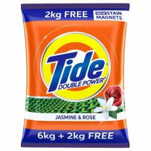 Tide Plus Jasmine & Rose Detergent Powder 6 kg (Get Extra 2 kg Free)