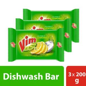 Vim Dishwash Bar 200 g (Pack of 3)
