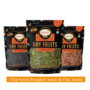 Anjani Premium Seeds Combo 1.5 kg ( Chia, Pumpkin & Flax Seeds) , 500g Each