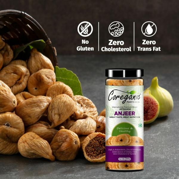 Coreganic Premium Dried Afghani (Anjeer) Figs 200 g - Image 3