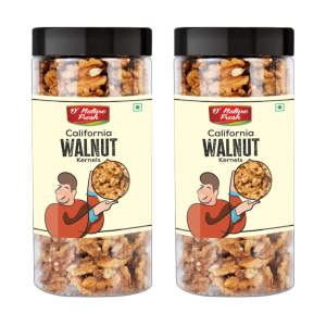D'nature Fresh California Walnut Kernels (Akhrot Giri) 700g (Pack of 2 - 350g Jar Each)