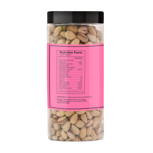 D'Nature Fresh Premium Jumbo Roasted Salted Pistachios Nut 1kg (Pack of 2-500g Jar Each) - Image 3