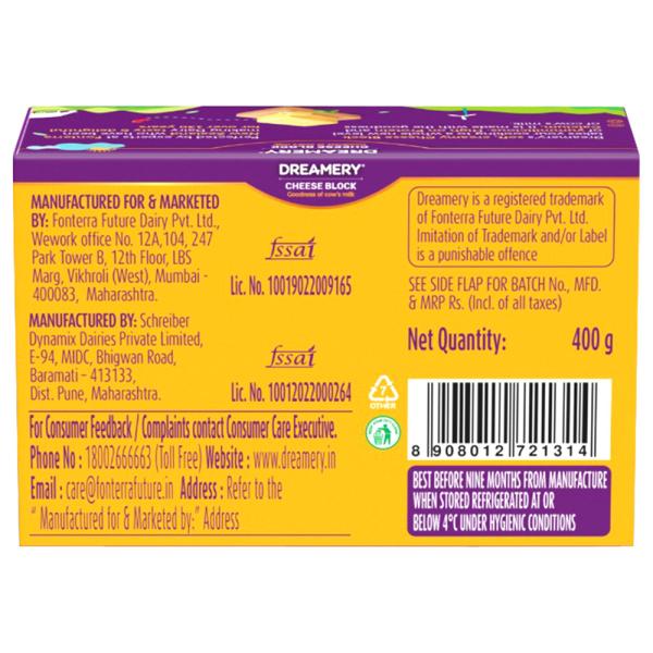 Dreamery Cheese Block 400 g (Carton) - Image 4