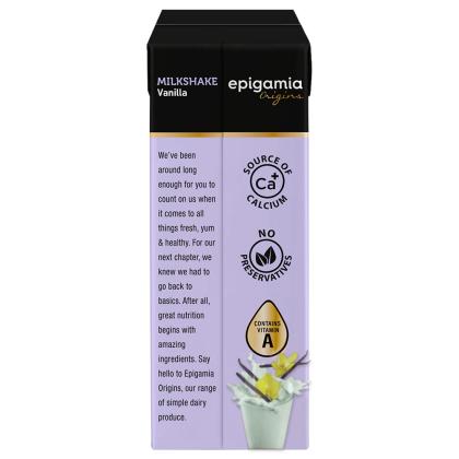 Epigamia Vanilla Milkshake 180 ml (Tetra Pak) - Image 2
