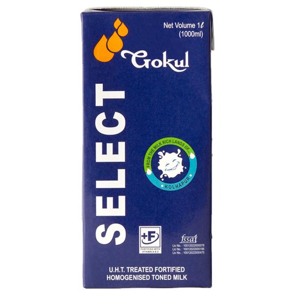 Gokul Select Toned Milk 1 L (Tetra Pak)