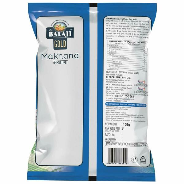Lali Balaji Gold Makhana 100 g (Pack Of 3) - Image 3