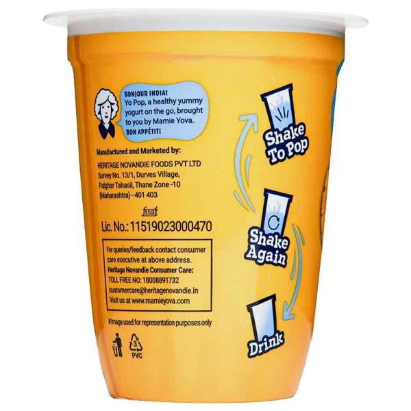Mamie Yova Yo Pop Mango Flavoured Yoghurt Drink 125 ml (Cup) - Image 3