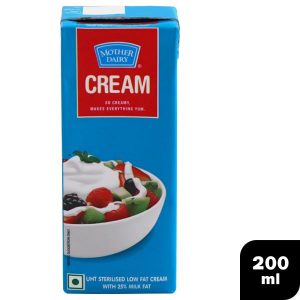 Mother Dairy Cream 200 ml (Tetra Pak)