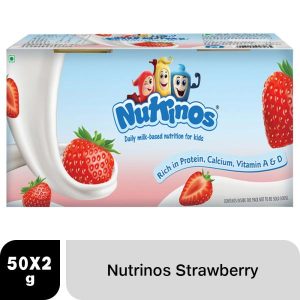 Nutrinos Strawberry Flavoured Yogurt 50 g (Pack of 2) Cup