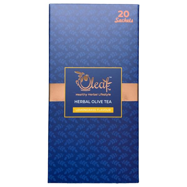 OLEAF Olive Leaf Lemongrass flavour Herbal Tea 20 Pcs