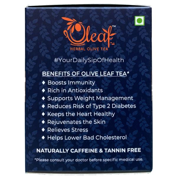 OLEAF Olive Leaf Lemongrass flavour Herbal Tea 20 Pcs - Image 3