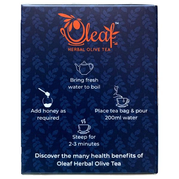 OLEAF Olive Leaf Lemongrass flavour Herbal Tea 20 Pcs - Image 2