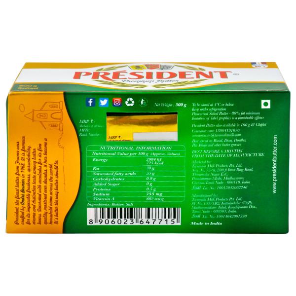 President Salted Butter 500 g (Carton) - Image 3