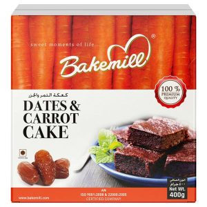 Bakemill Dates And Carrot Cake 400 g (Carton)