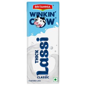 Britannia Winkin Cow Classic Thick Lassi 180 ml (Tetra Pak)