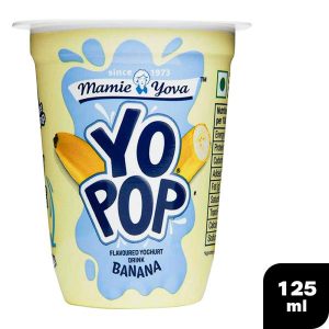Mamie Yova Yo Pop Banana Flavoured Yoghurt Drink 125 ml (Cup)