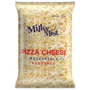 Milky Mist Shredded Mozzarella Pizza Cheese 2 kg (Pouch)