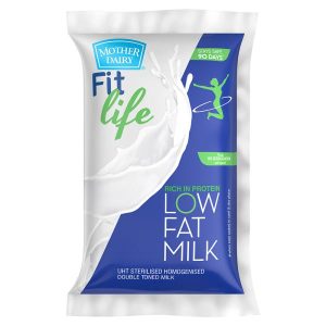 Mother Dairy Livelite Double Toned Low Fat Milk 500 ml (ESL pouch)